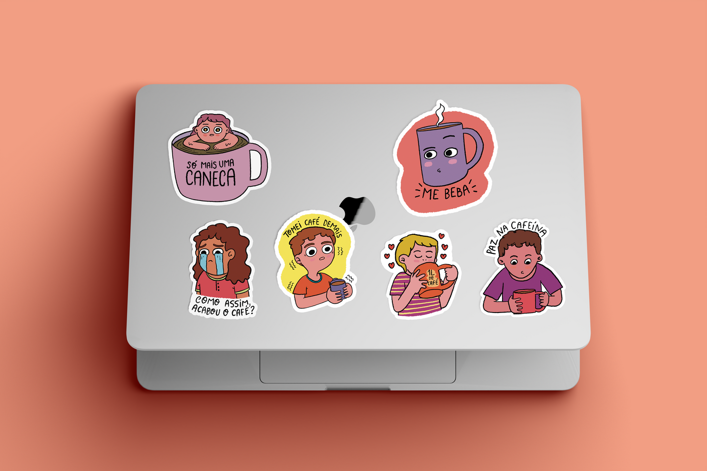 Kit de adesivos - Viciados em café