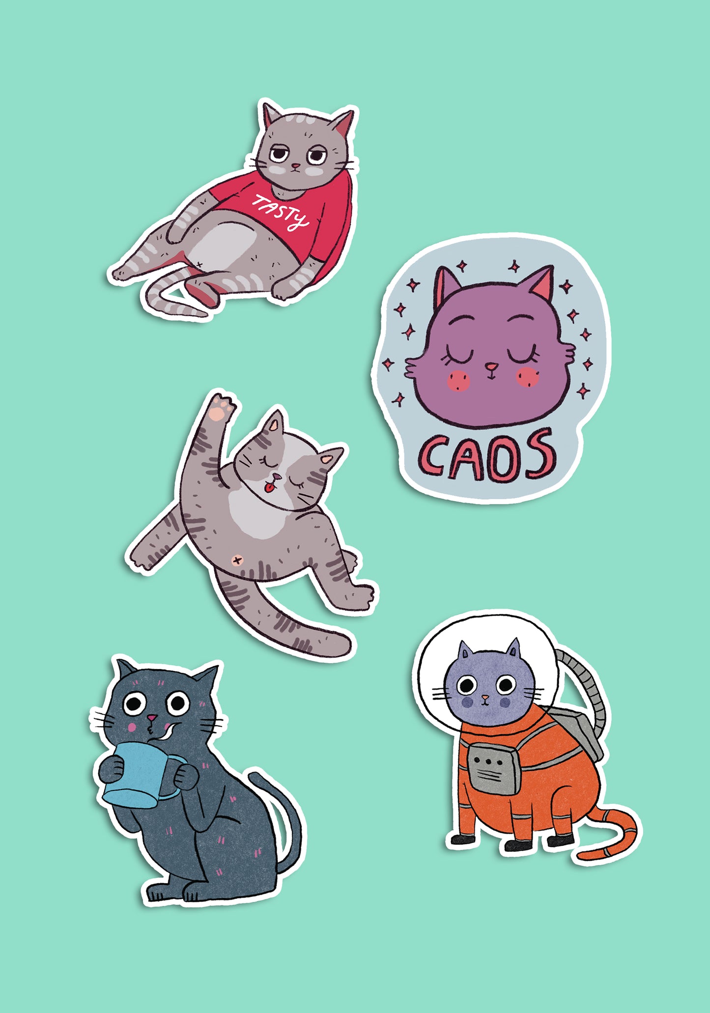 Kit de adesivos - Gatos